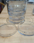 Penny Linn Acrylic Coaster Set - 4" Rounds and Holder