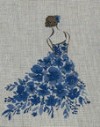 The Collection Ellen Crimi-Trent ECT876C Lady with Blue Flowers