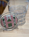 Penny Linn Acrylic Coaster Set - 4" Rounds and Holder