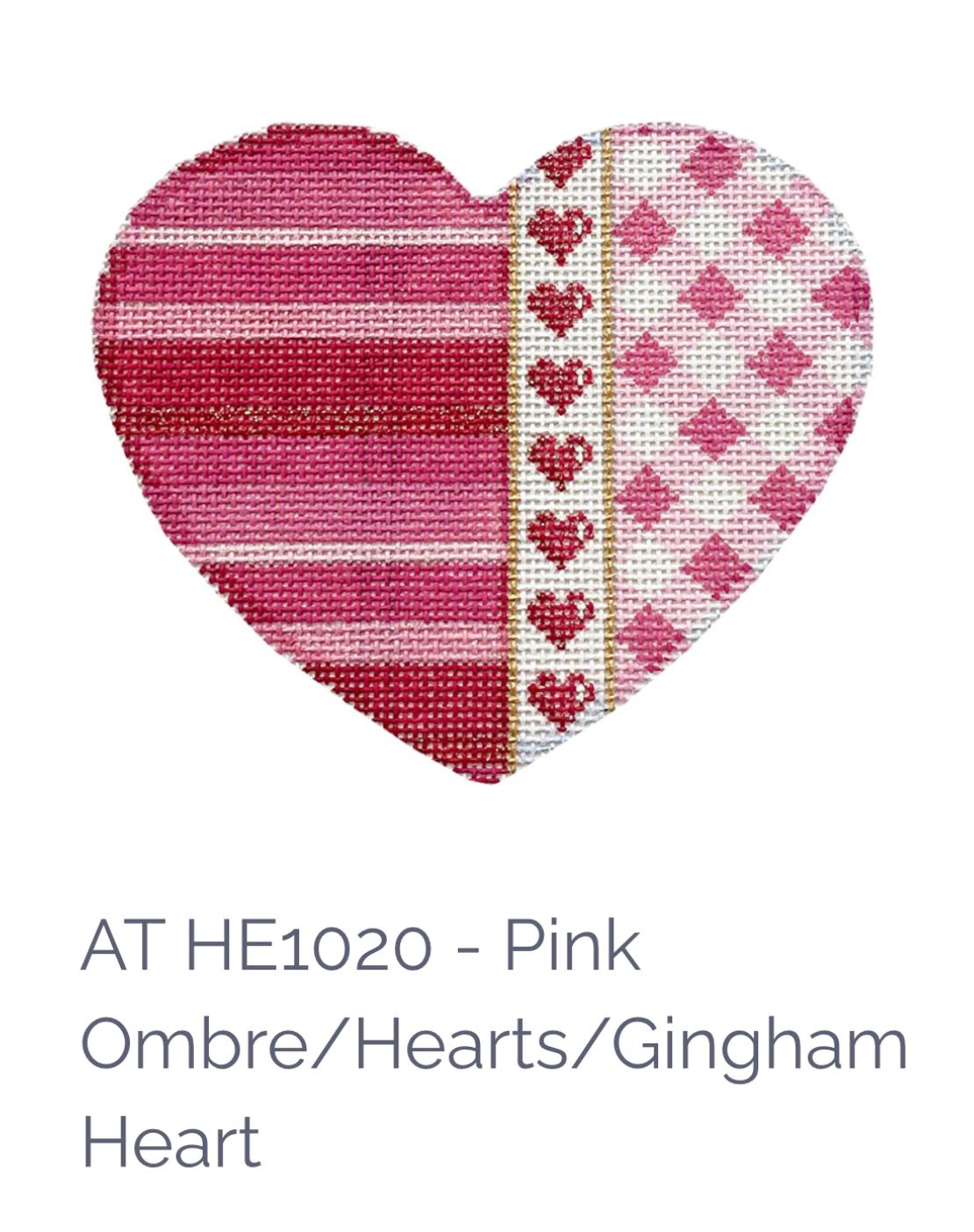 Associated Talents HE1020 Pink Ombre/Hearts/Gingham Heart