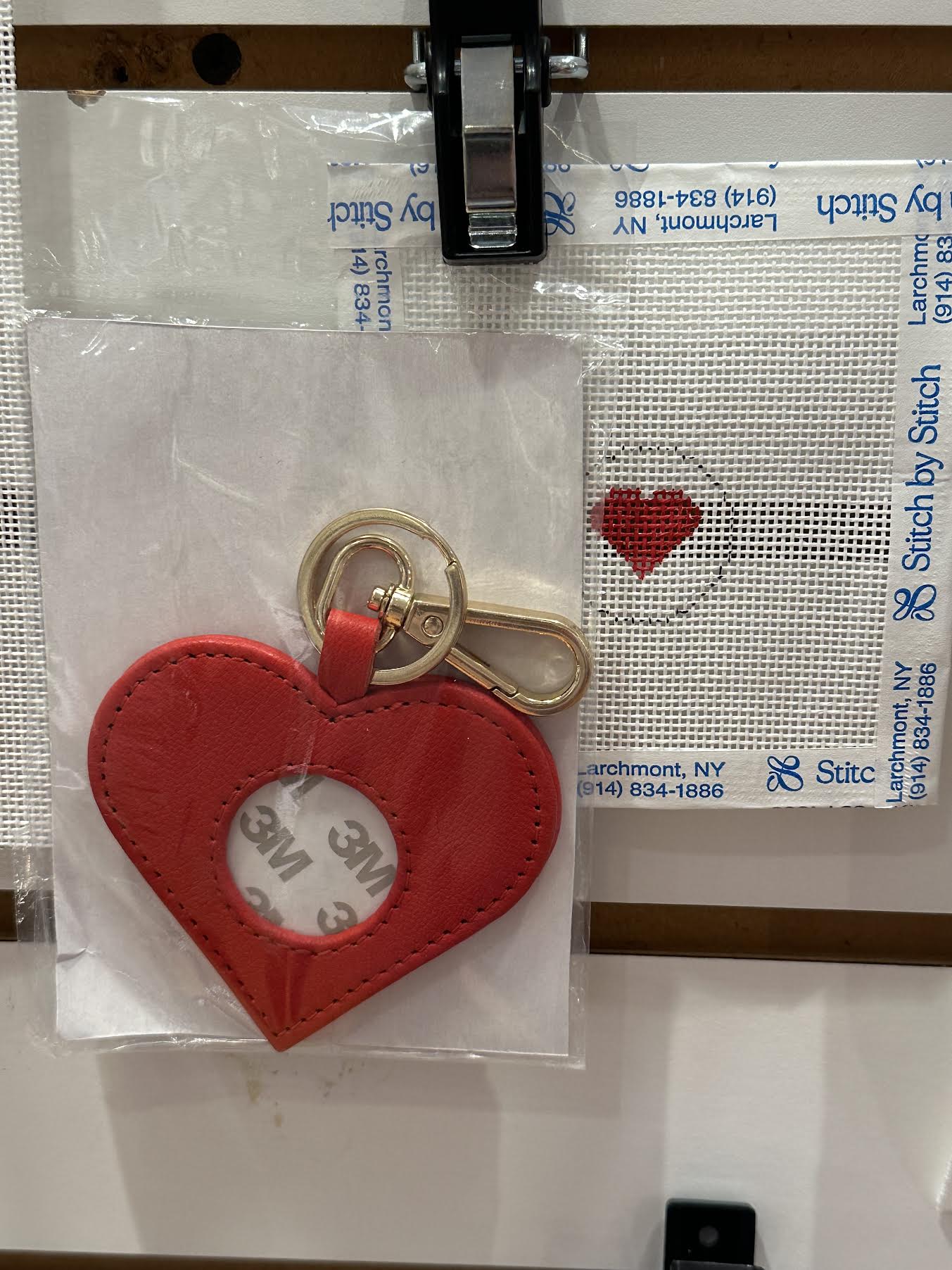 Stitch by Stitch Heart Keyfob insert