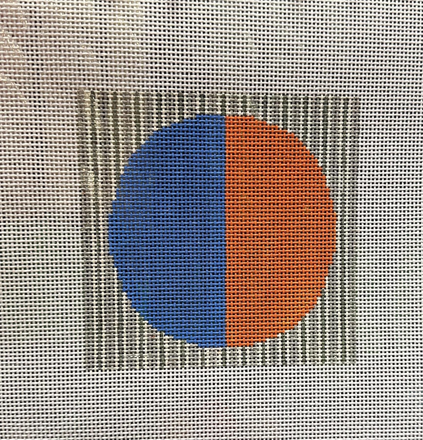Stitch by Stitch Beginner Canvas - Blue/Orange Circle