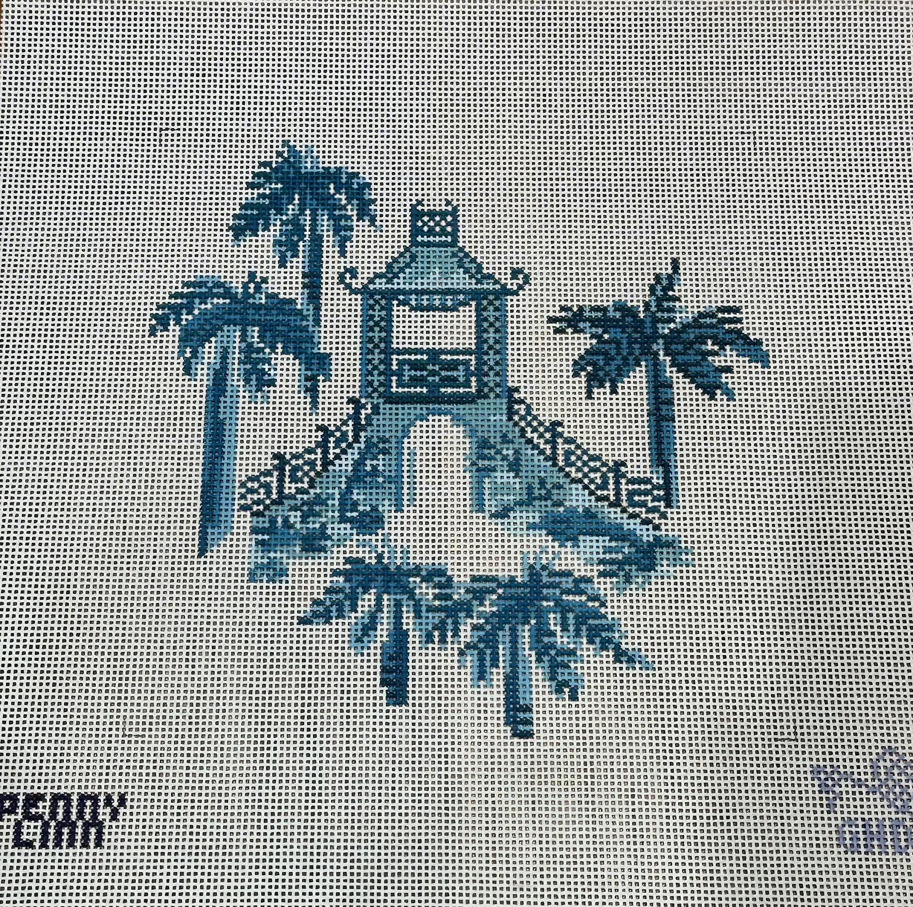 Penny Linn Designs Grey Hall Design - Turquoise Palm Tree Pagoda
