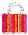 Jeni Sandberg JS-220B Tufted Stripe Clutch