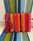 Jeni Sandberg JS-220B Tufted Stripe Clutch