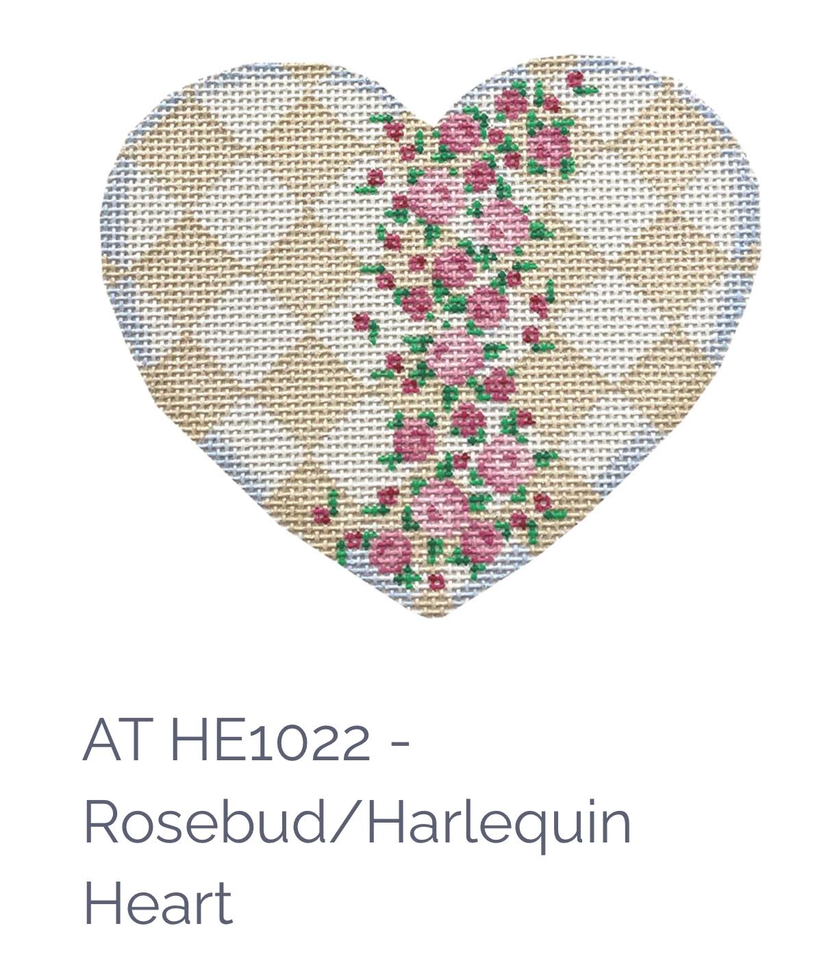 Associated Talents HE1022 Rosebud Harlequin Heart