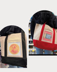 Planet Earth Canvas Tote Bag with 6x6" Area for Insert