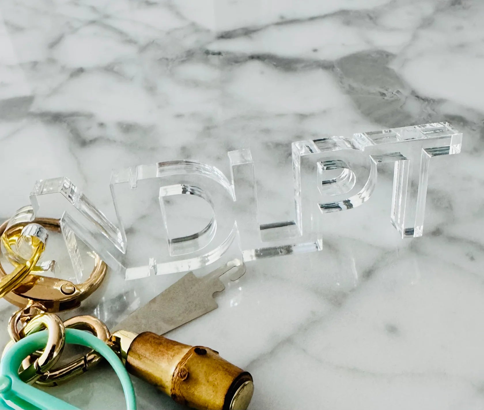 Minted Monogram Acrylic NDLPT KeyChain