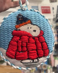 Officially Needlepoint PNTS-WINTER3 - Snoopy in Puffer Coat Round Canvas