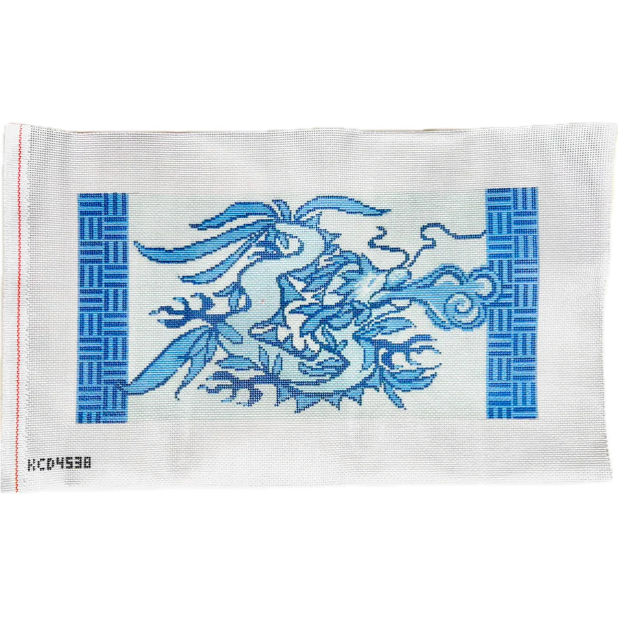 KCN Designers KCD4538 Blue and White Dragon Canvas