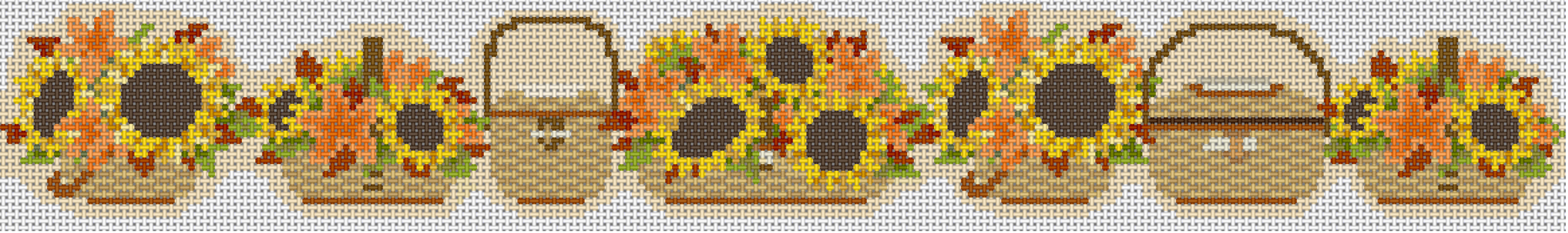 Starke Art Sunflower Basket Wrapper and Stitch Guide