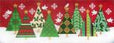 Melissa Shirley 1919-B Christmas Green and Red Trees