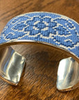 Blue Water Designs CJ-92 Victorian Scroll Cuff Blue