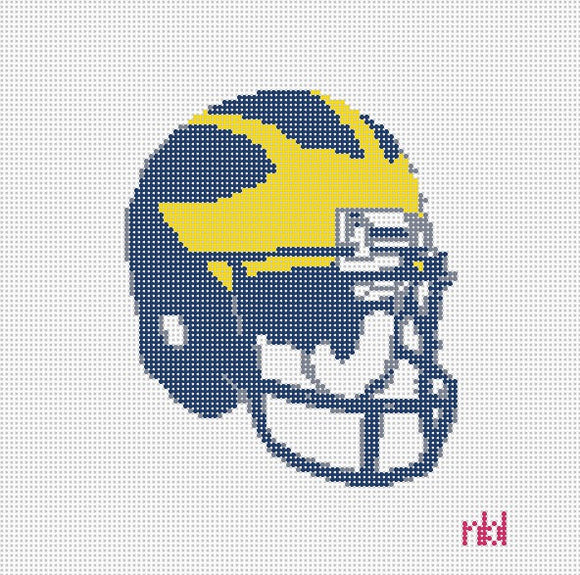 Needlepoint by Laura Michigan Helmet