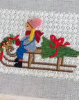 Blue Ridge Stitchery R23 Festive Sled - Girl