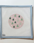 Nash and Daughters ND-13 Pink Trees Round Ornament and Stitch Guide