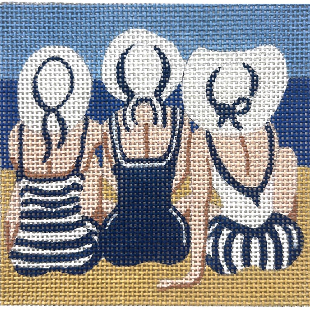 Needlepoint canvas 'Ladies in the beach' by Stitch Art