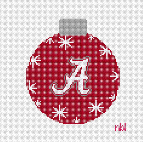 Needlepoint by Laura Alabama Snowflake Christmas Ball