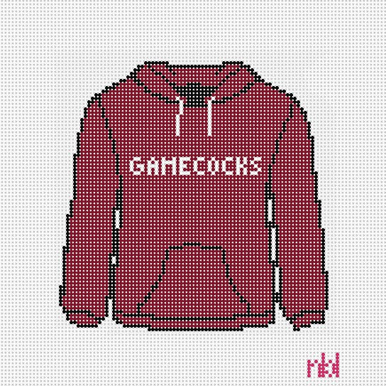 Needlepoint by Laura South Carolina Hooded Sweatshirt Needlepoint Canvas