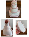 Plum Designs JCB Stitches Wedding Cake Jinny JCB-02 Pink Border