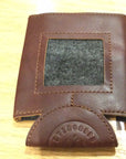 Evergreen Needlepoint dark brown Cozie