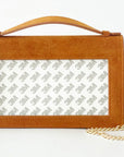 Rachel Barri Everyday Clutch - Cognac Suede