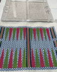 Kristine Kingston BGB-05 Backgammon Board Pink and Green includes Darby Designs Acrylic Backgammon Tray