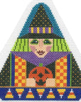 Shelly Tribbey Designs H17 Triangle Witch with Pumpkin