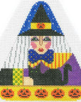 Shelly Tribbey Designs H26 Triangle Witch with Black Cat