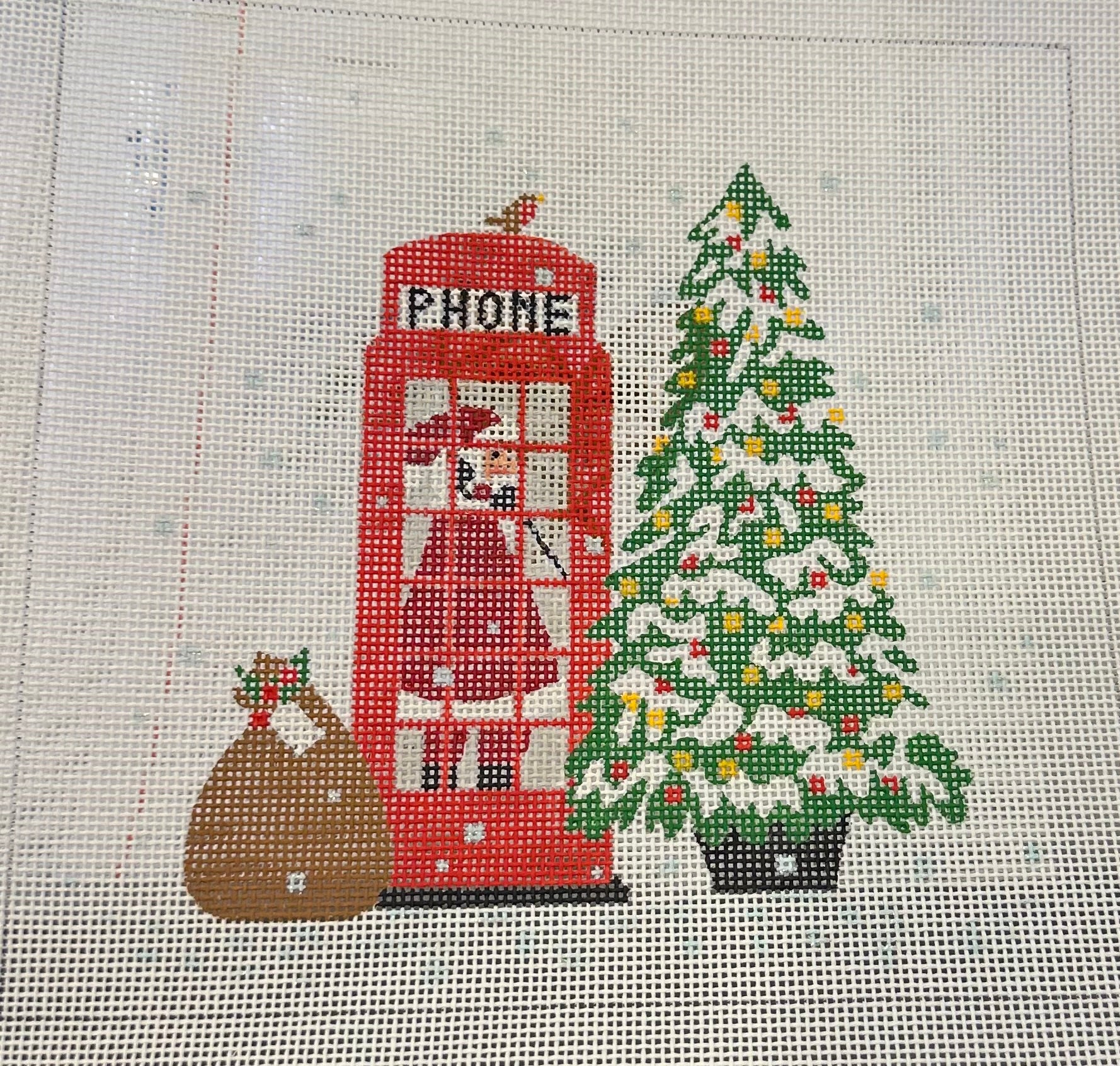 Kate Dickerson  KH-PL-28 Klara Hawkins - London Christmas Santa in Phone Botth with Tree