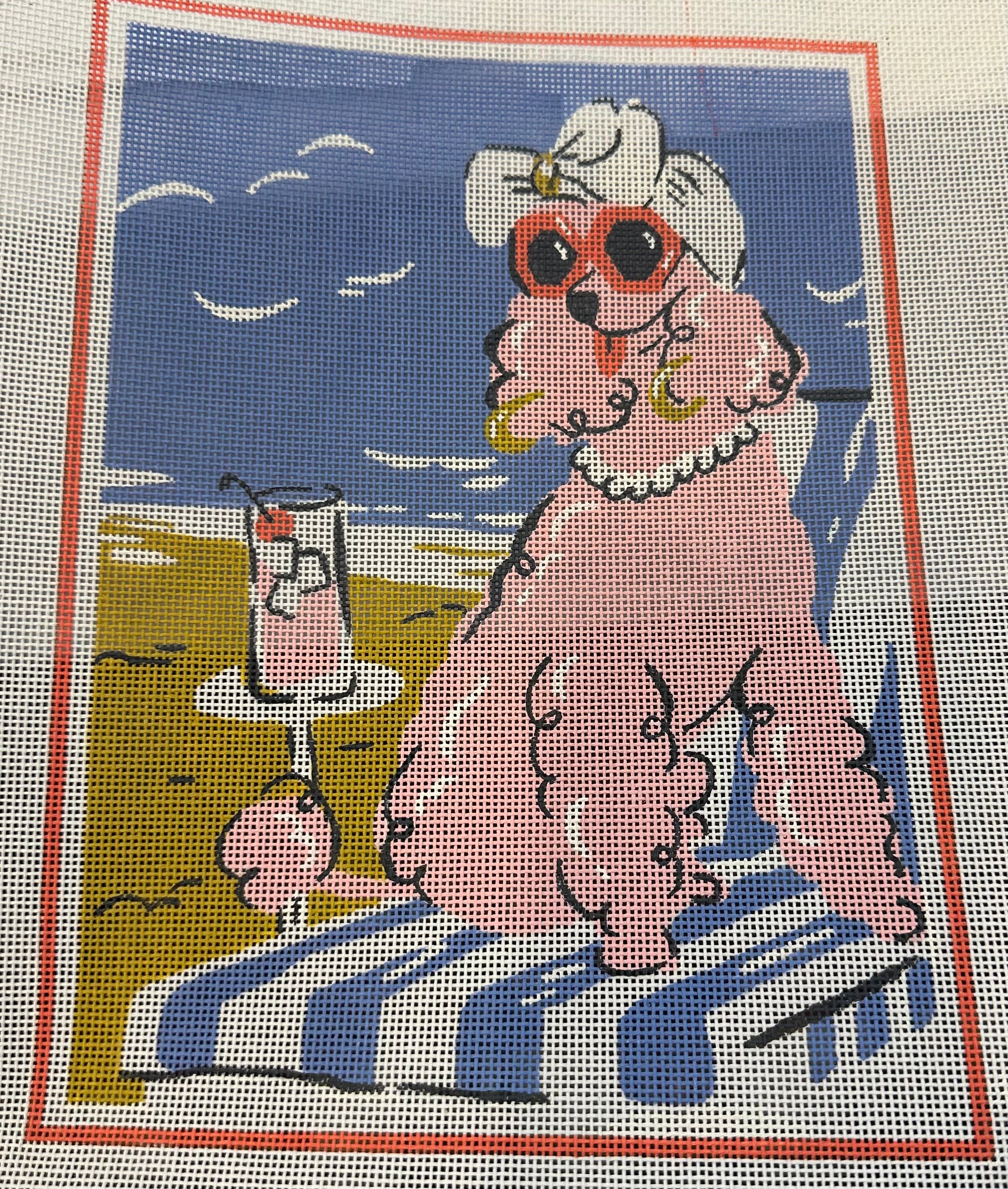 Kate Dickerson KRM-PL-05 Krissy Mast - Glam Beach Poodle – Stitch