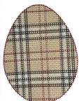That Salty Stitch Tan & Red Plaid Easter Egg