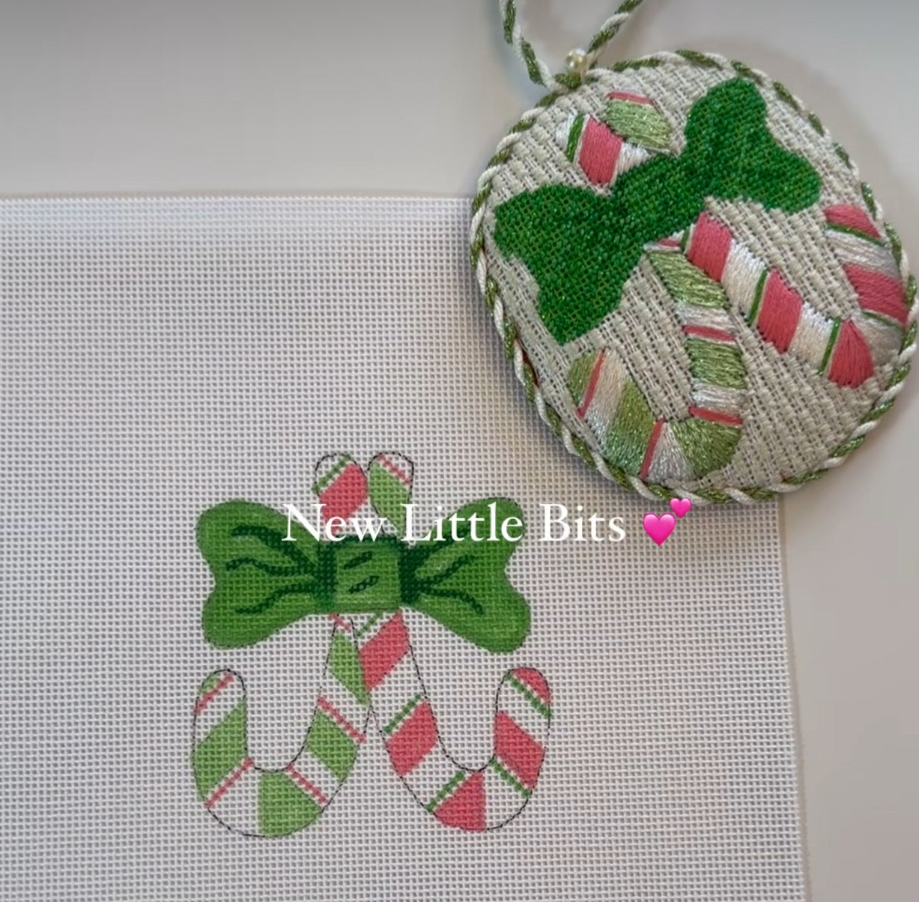 Patricia Sone 108-L Pink Candy Canes - includes Stitch Guide