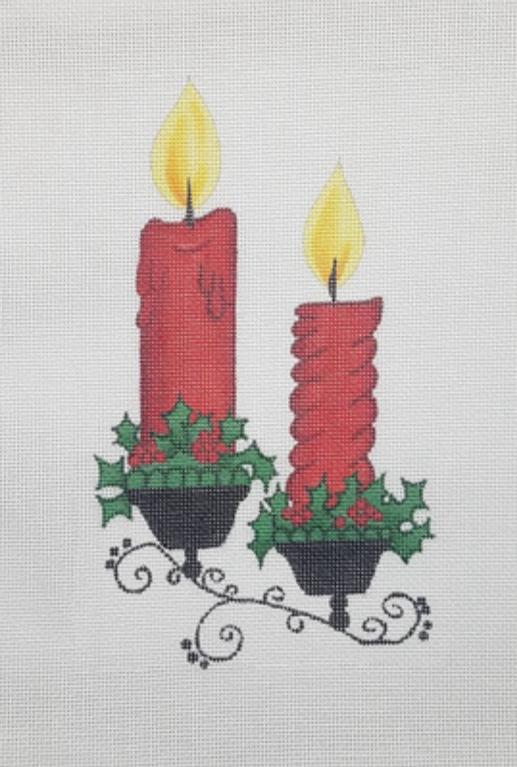 Curious Cowgirl MCC-RC Red Candles in Wrought Iron