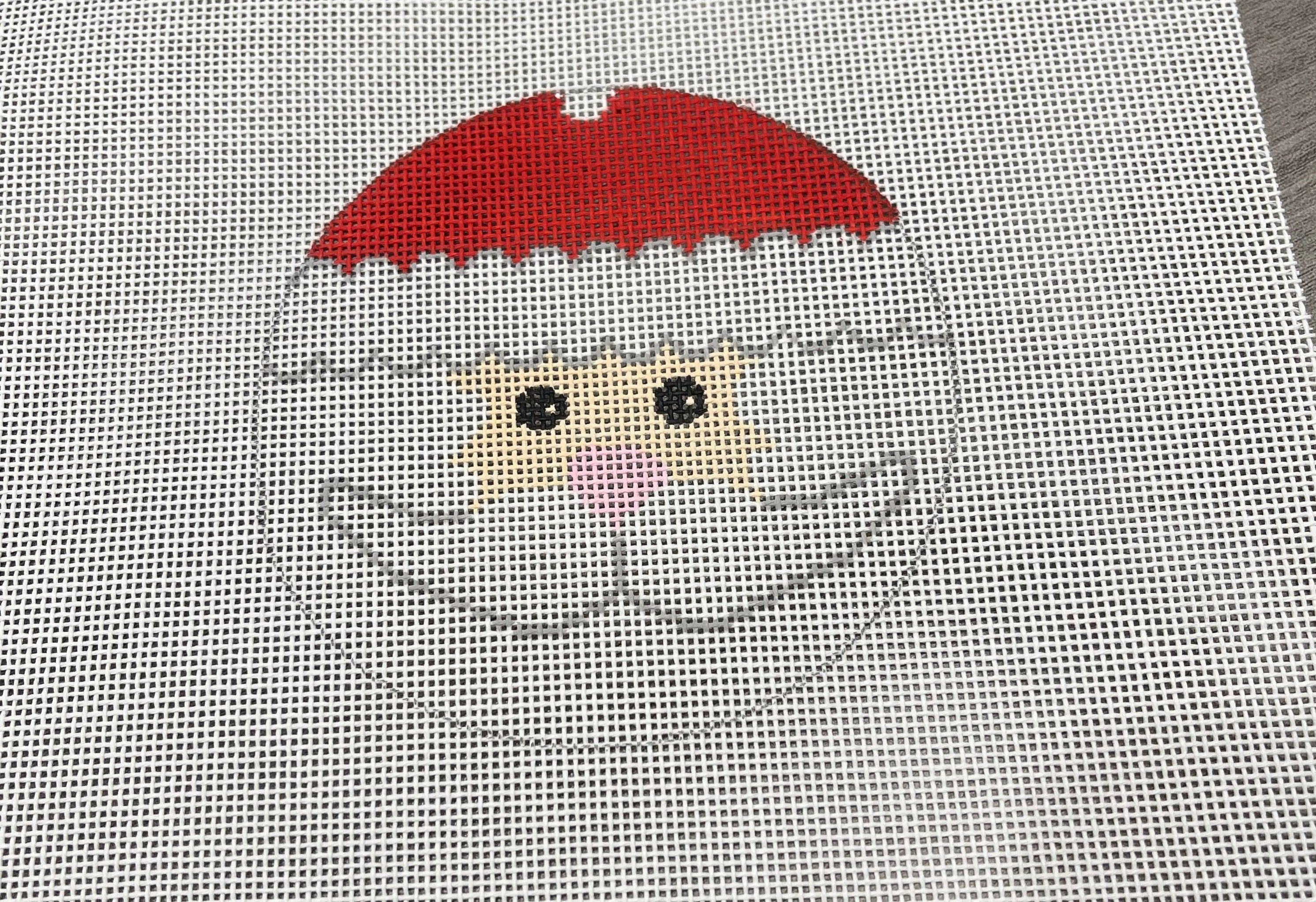 Stitch Style Needlepoint SS108 Santa Face Round