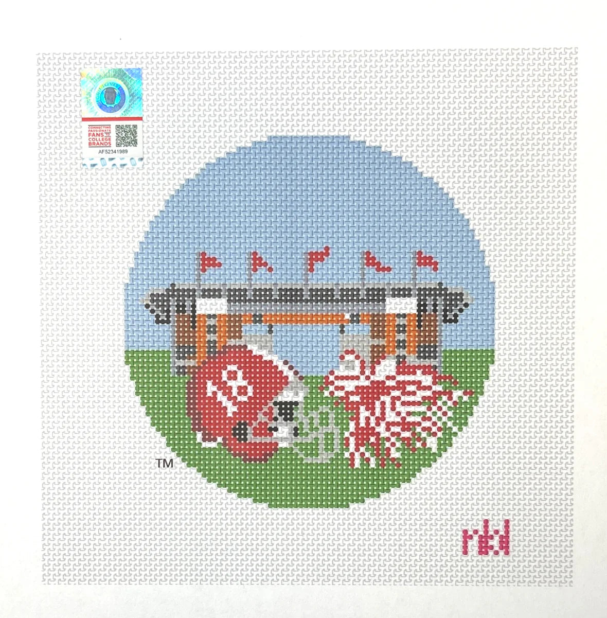 Needlepoint by Laura Alabama Football Stadium