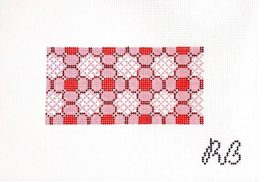 Rachel Barri Floral Lattice Pink/Red Plaid 3x6