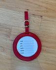 Planet Earth Round Luggage Tag for 3" Insert