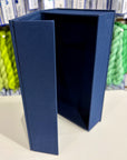 House Of Cartonnage Box with Magnetic Closure Navy Linen