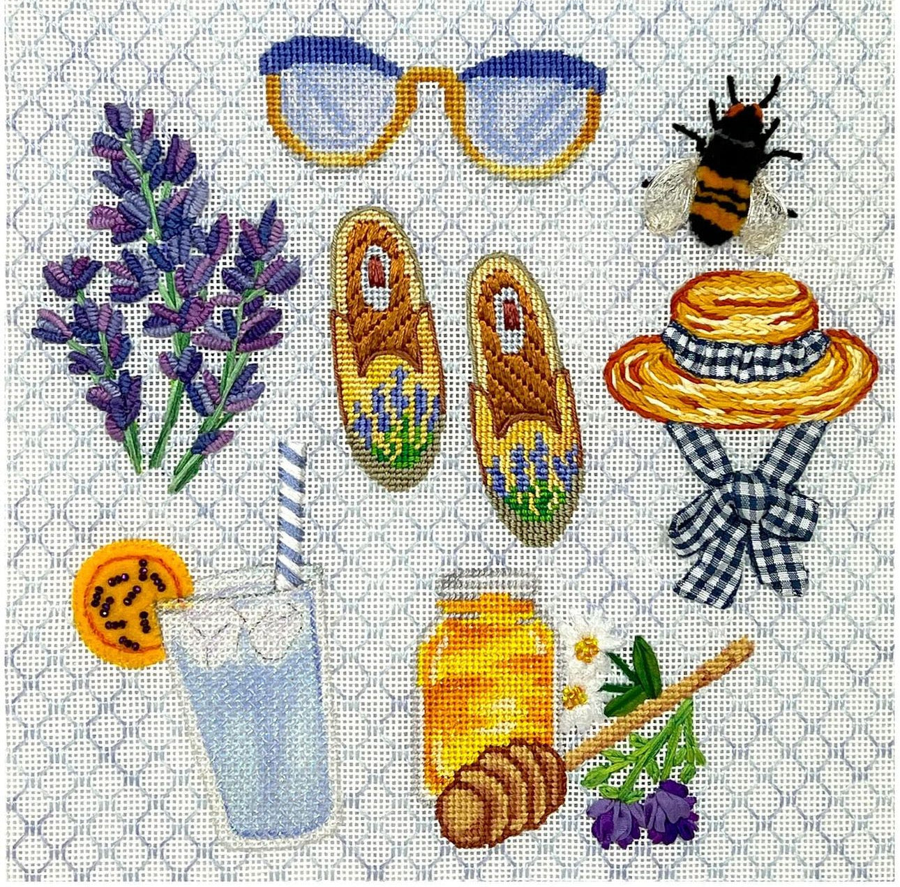 Kate Dickerson JB-PL-02 Lavender Favorite Things – Stitch by Stitch