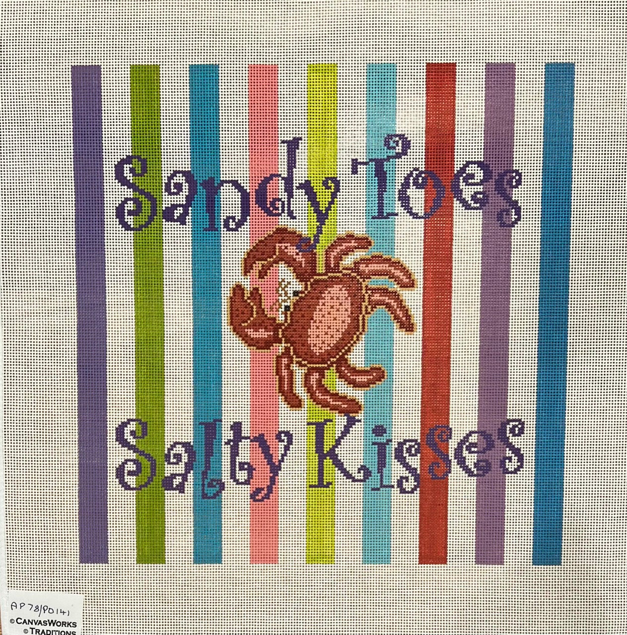 Canvas Works AP 78 PO 141 Crab with Sandy Toes Salty Kisses