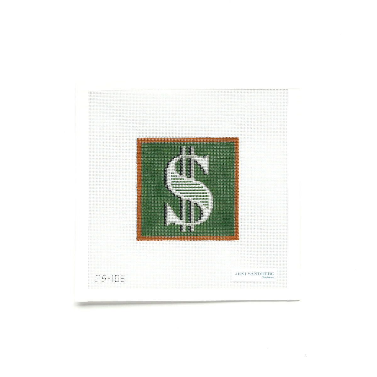 Jeni Sandberg JS108 Dollar Sign 4" Square Stitch by Stitch
