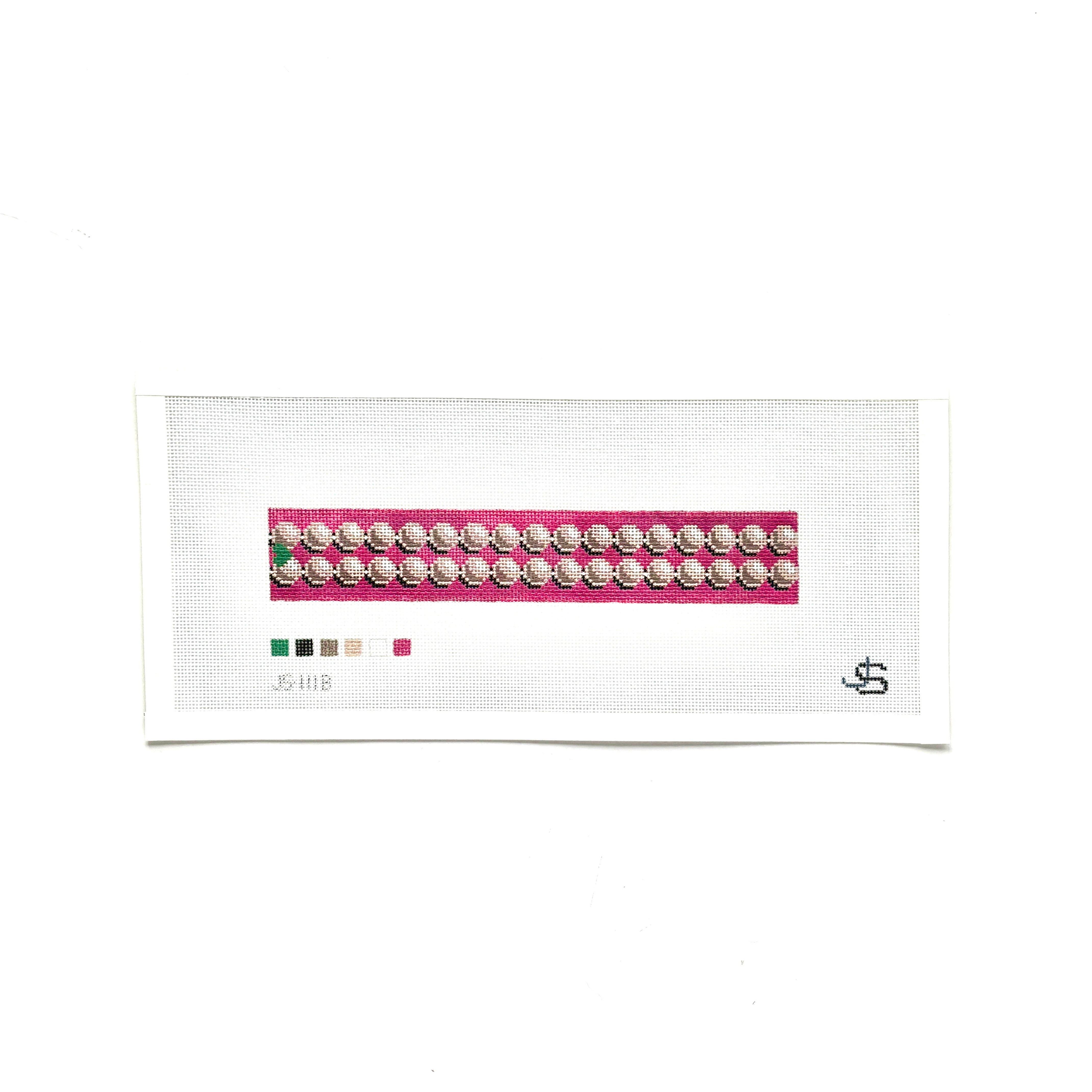 Jeni Sandberg JS111B Pearl Key Fob Pink Stitch by Stitch
