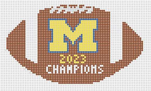 Needlepoint by Laura Michigan Football