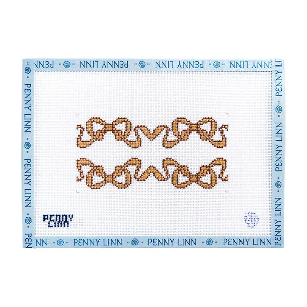 Penny Linn Double RIBBON BOW FANCY CLUTCH INSERT - Brown  Bow