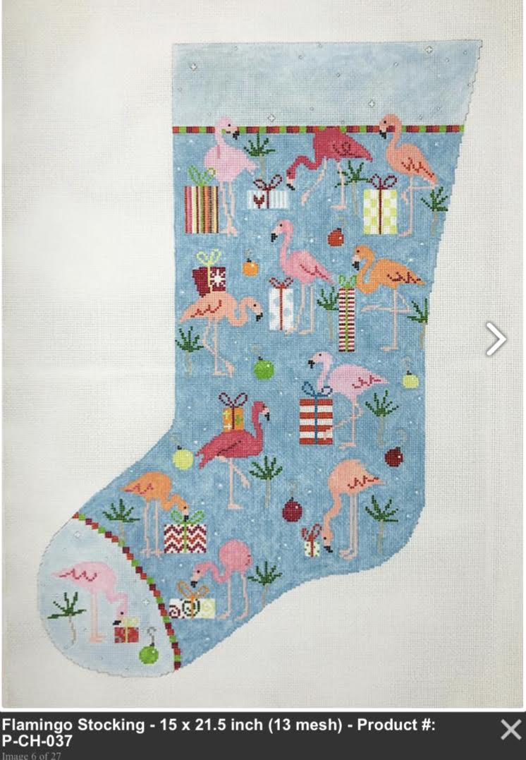 Line Cross Stitch Christmas Stocking