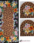 Meredith Collection PS-332 Leopard Skins with Orchids and Lilies Satchel - Medium