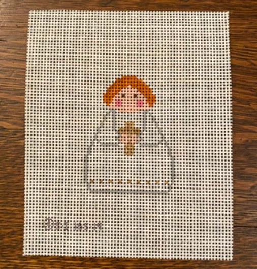 Stitch It's SII-165-19 White Angel with Gold Cross – Stitch by Stitch