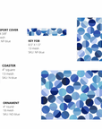Elizabeth Crane Swartz N-blue Coaster - Evelyn