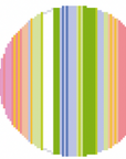 Elizabeth Crane Swartz N0-S45 Ornament/4" Round Lulu Stripes